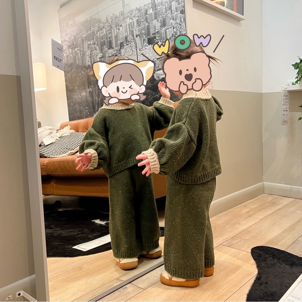 Toddler wool knit set